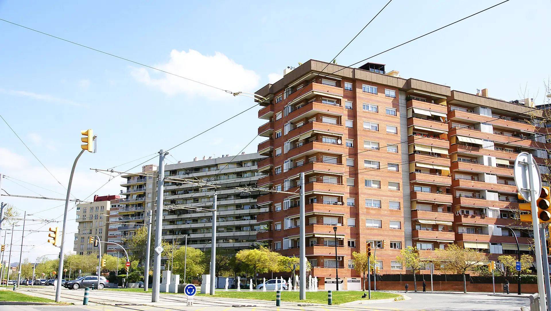 Apartment building on a street