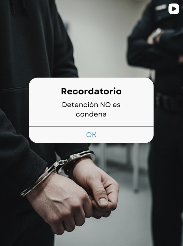 Que te detengan no significa que seas culpable